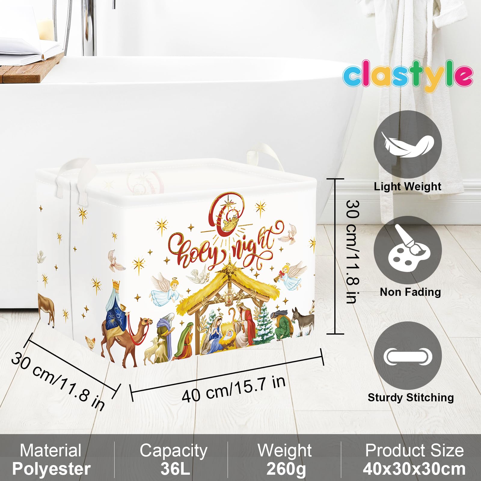 Clastyle soft sided basket with metal frame for sturdy daily use.