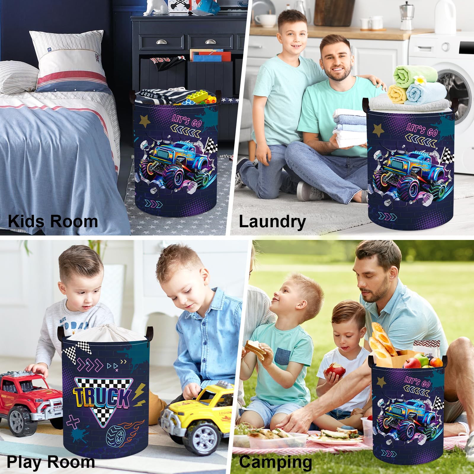 Clastyle Soft-Sides Collapsible Basket easy to carry and unload toys.