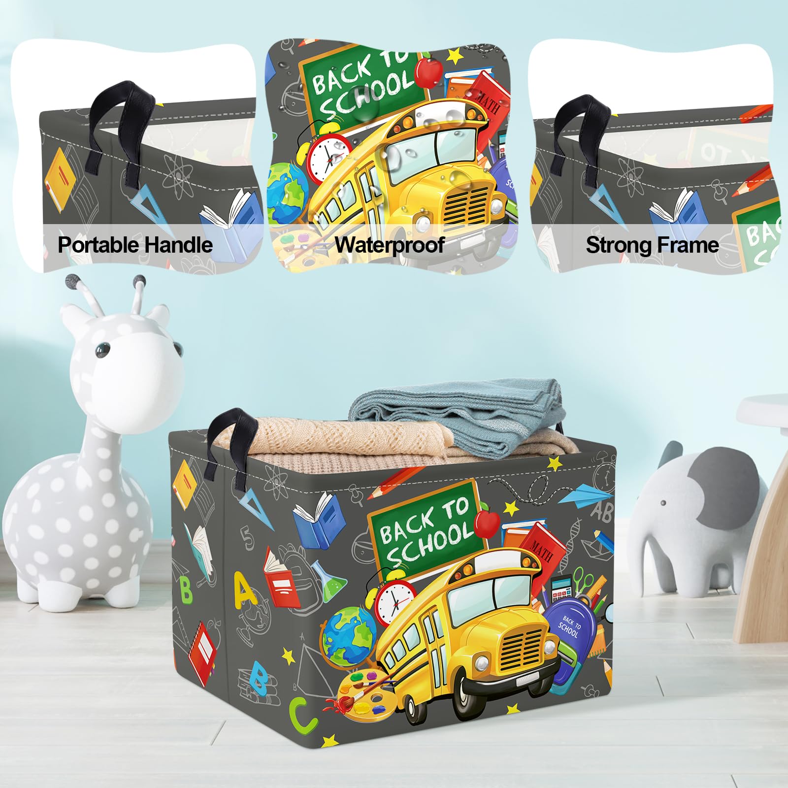 Clastyle toy bin gray simplifies toy cleanup after playtime.