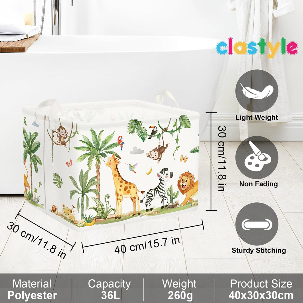 Clastyle Tropical Jungle Hamper PE-coated lining cleans easily