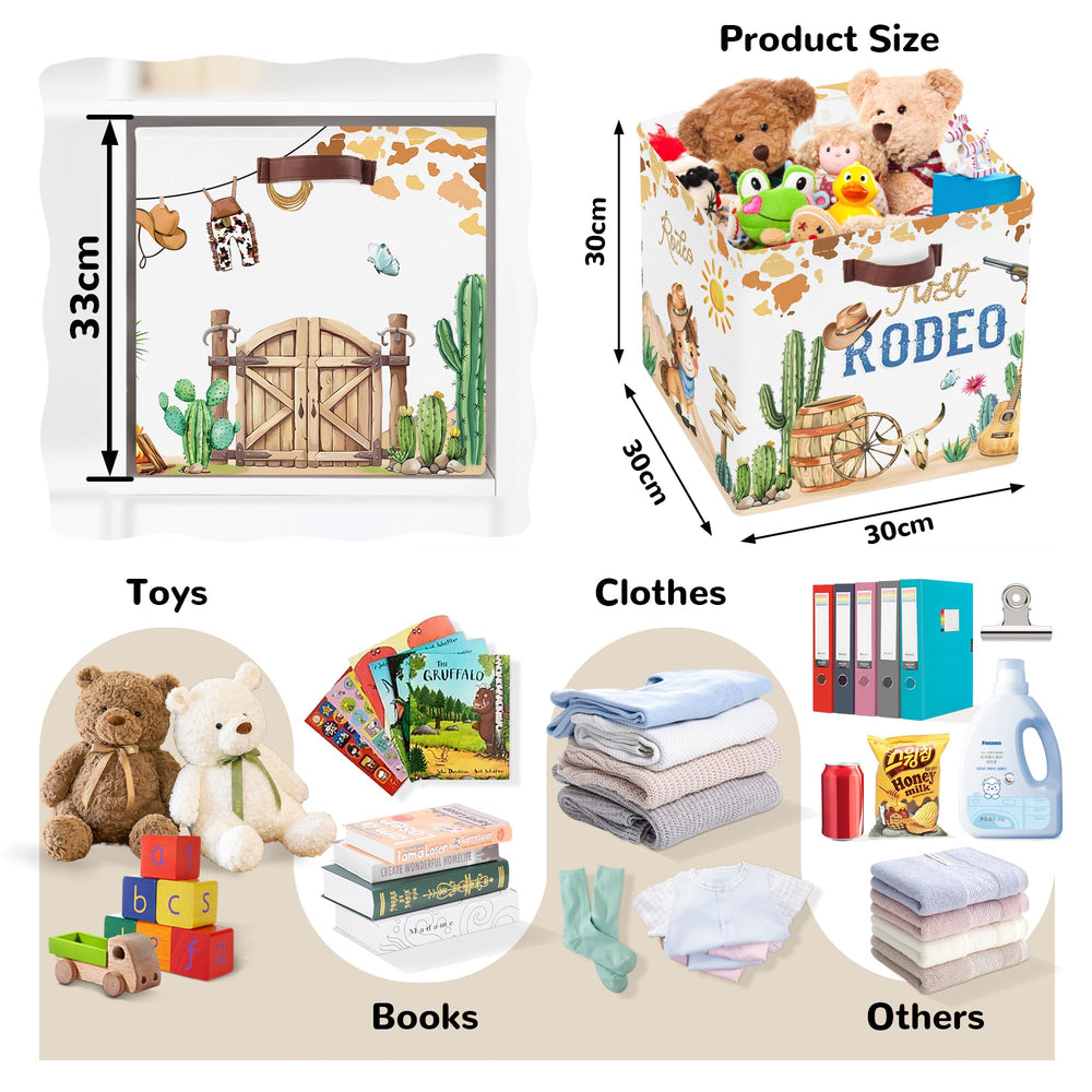 Clastyle cube fits standard shelves for tidy, accessible toy storage.