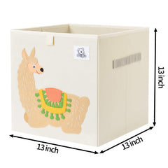 CLCROBD Alpaca cube bin side view demonstrates reinforced base for durable storage.
