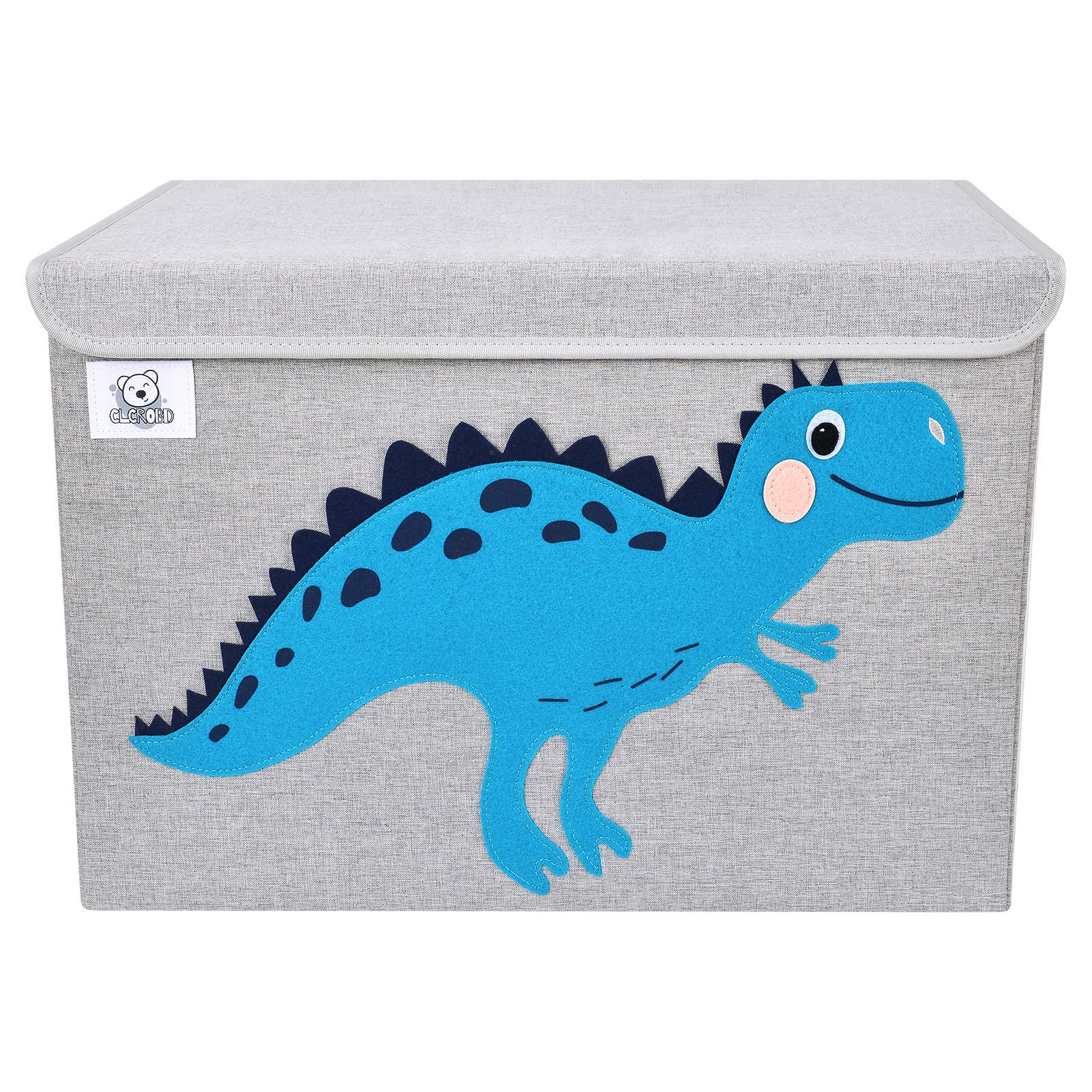CLCROBD animal-theme storage bin with felt applique enhances nursery decor and storage.