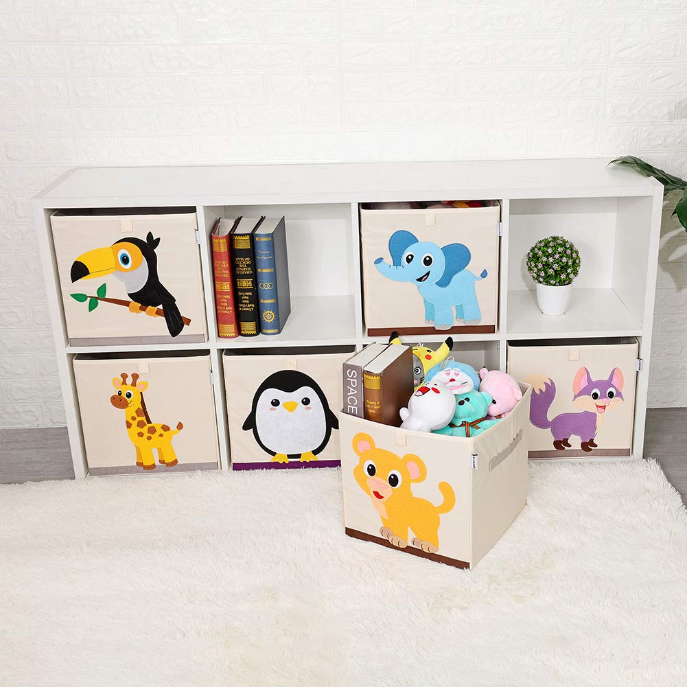 CLCROBD Butterfly cube bin in kids room keeps toys organized.