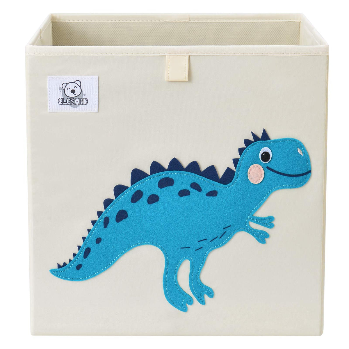 CLCROBD Dino T-Rex foldable cube bin for organized toy storage.