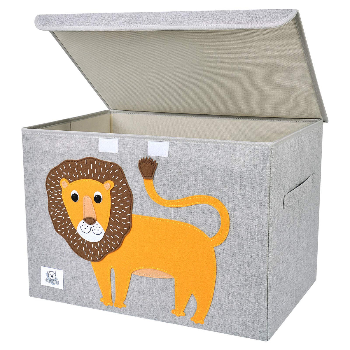 CLCROBD foldable toy chest lion front view for tidy play spaces