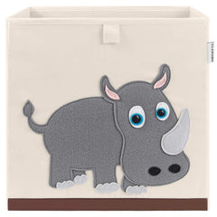 CLCROBD Rhino foldable storage bin for toys fits cubbies.