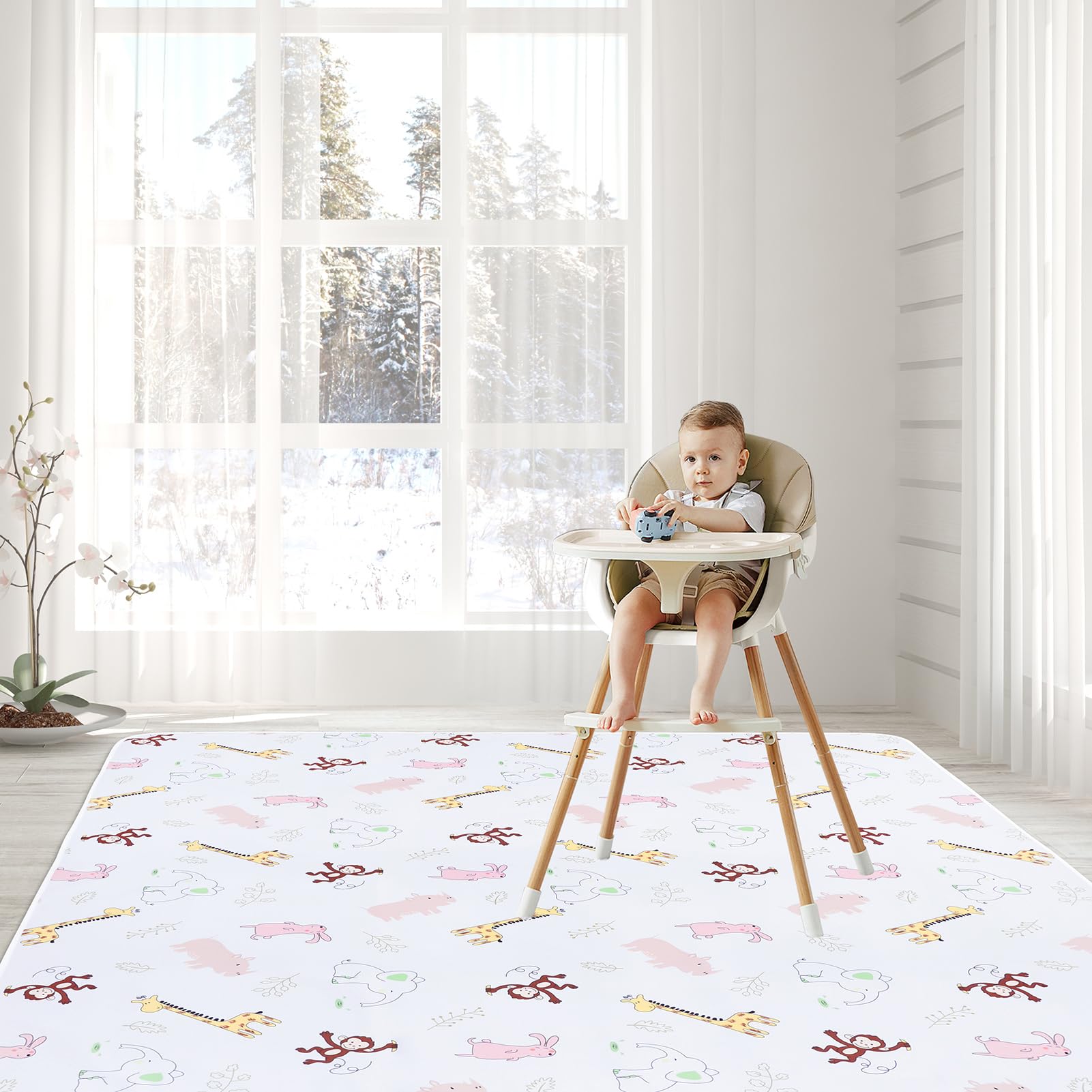 CLCROBD Tablecloth for Playtime keeps tables clean during drawings.