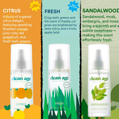 Clean Age Fresh 3-pack bottle front—bright, clean aroma for daily wear