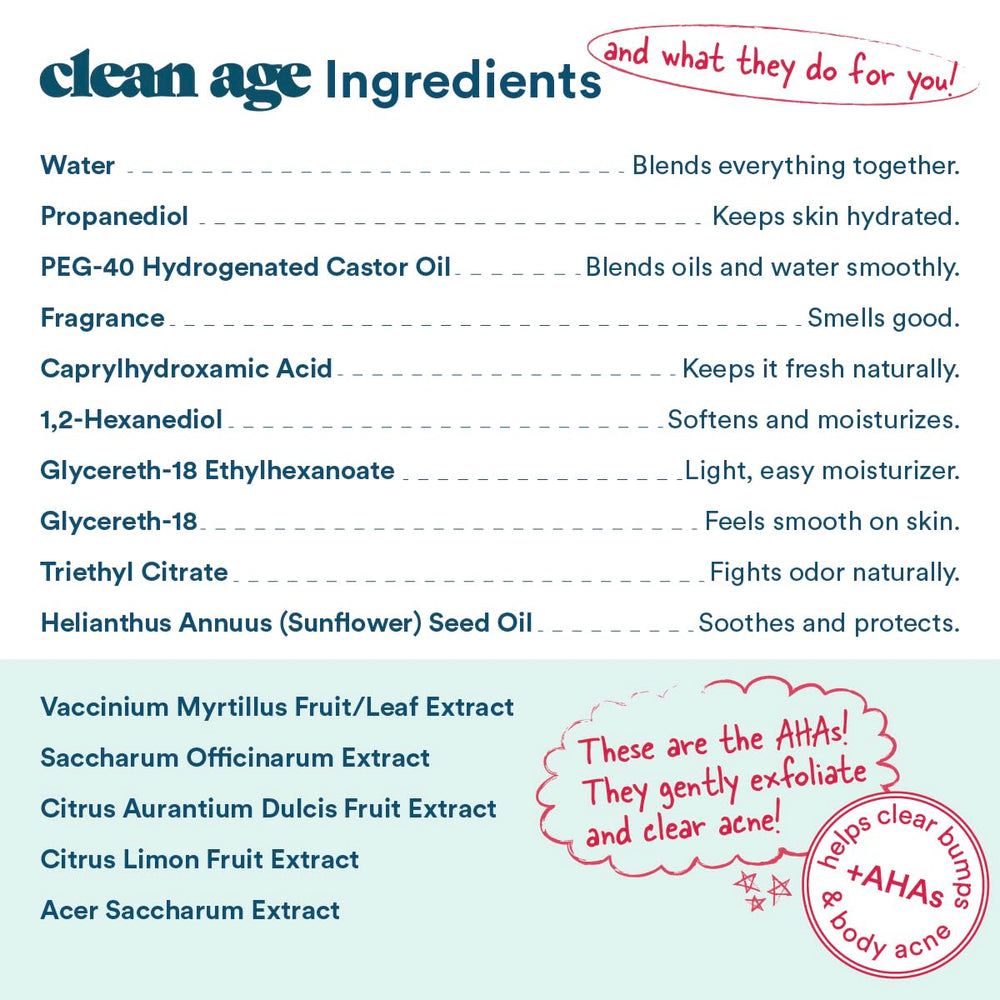 Clean Age vegan cruelty-free label—ethical choice for teen skin