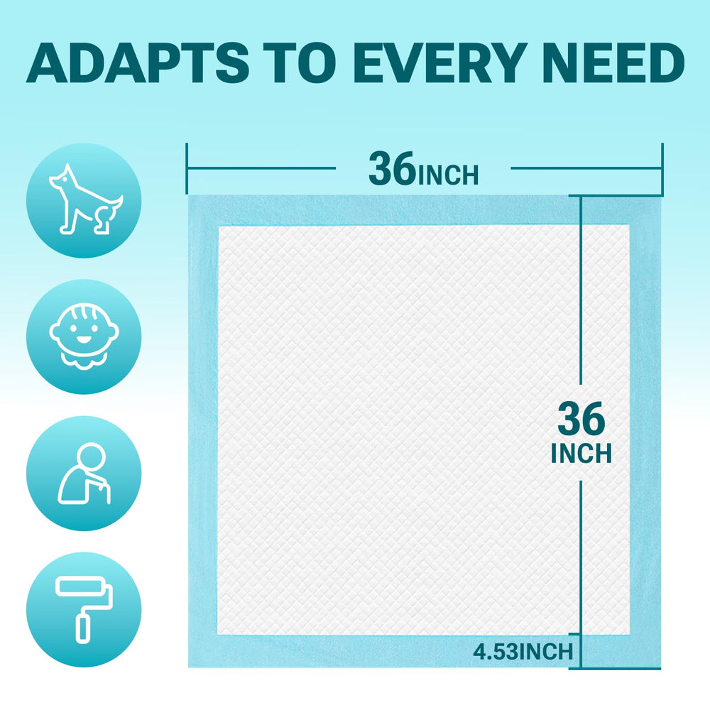 Clean Spaces bed pad 36x36 inch size covers larger areas