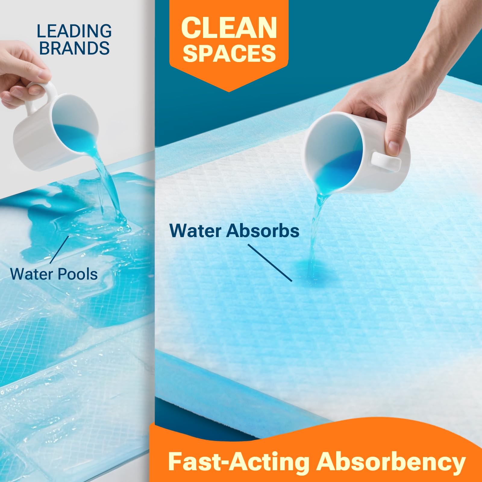 Clean Spaces bed pad offers multi-purpose use for incontinence, training, bed protection, and more.