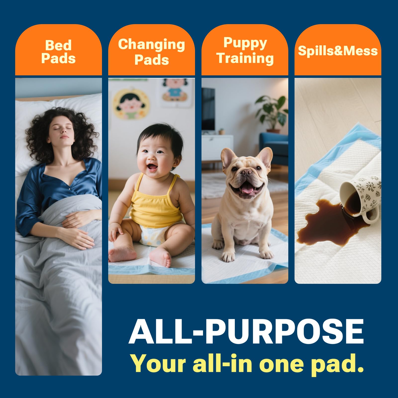 Clean Spaces bed pad six-layer structure helps secure moisture and prevent leaks.