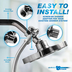 Cleanstream dual nozzle set with 3.5-inch and 5-inch options for comfort.