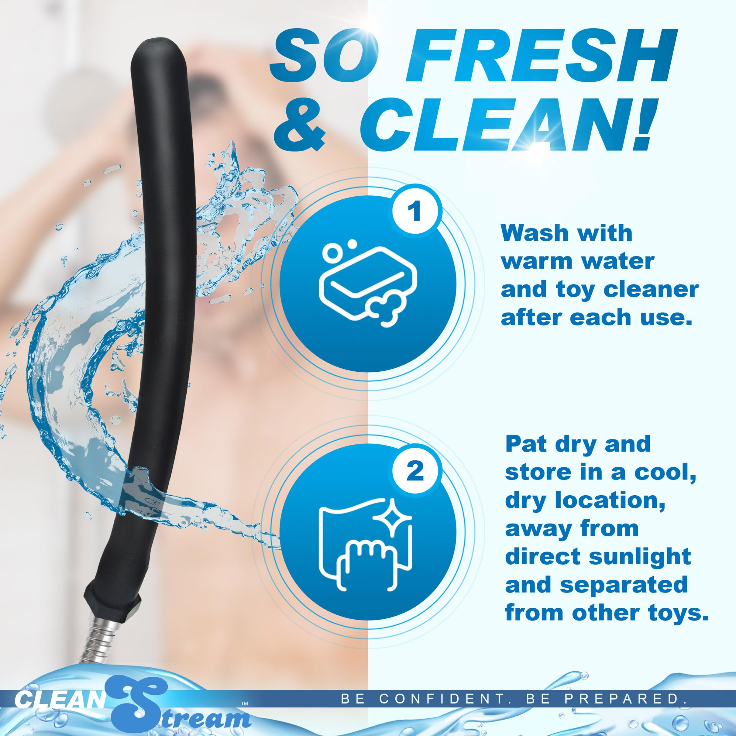CleanStream extended reach nozzle features 10-inch length for easier access.