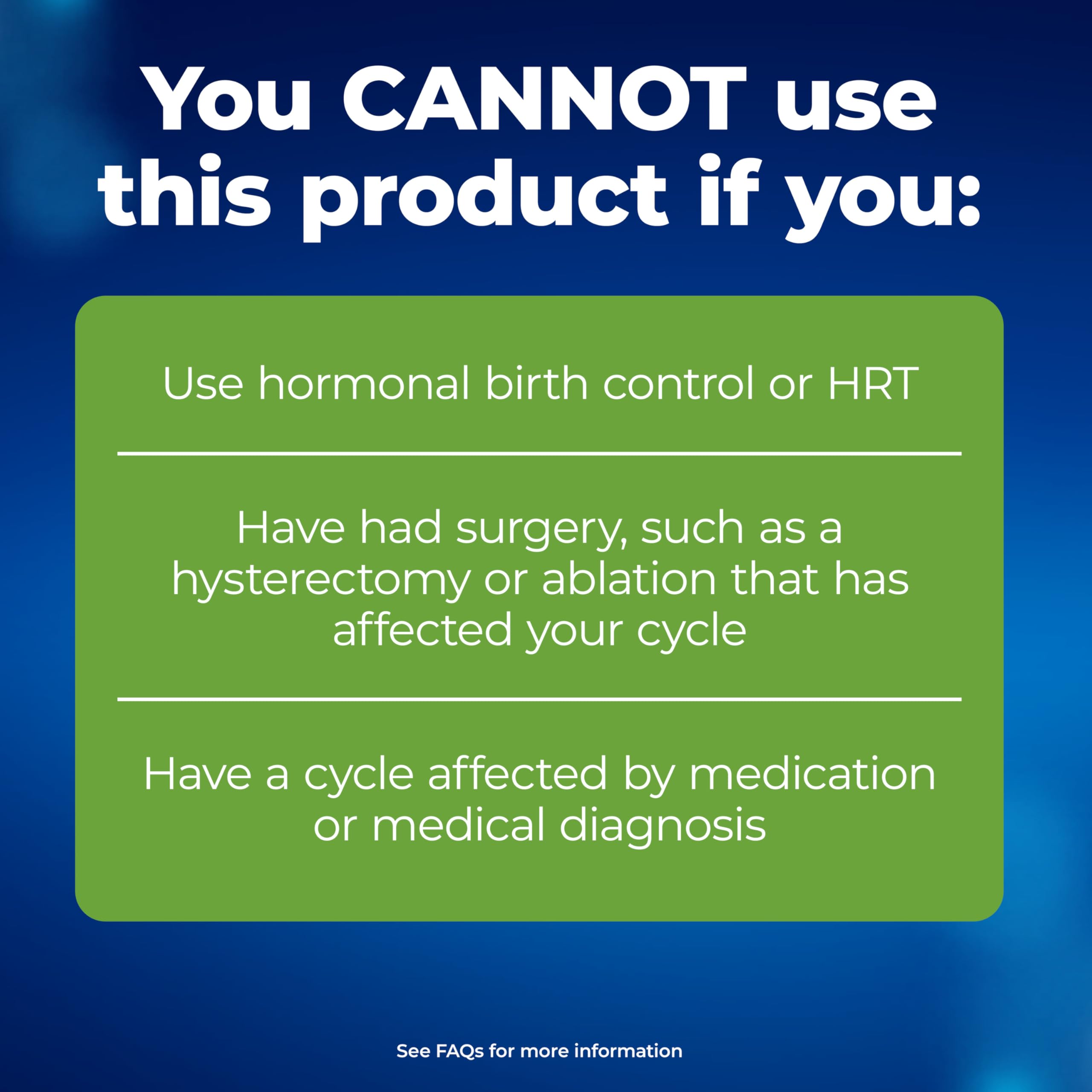 Symptom and cycle tracking interface in the Clearblue menopause app