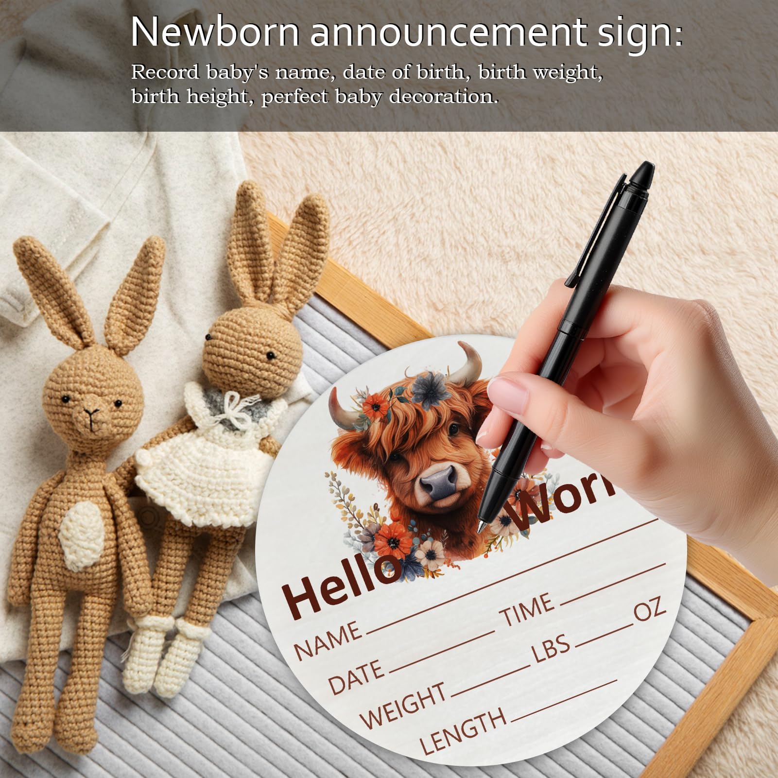 CLHHM baby shower gift sign adds thoughtful nursery décor.