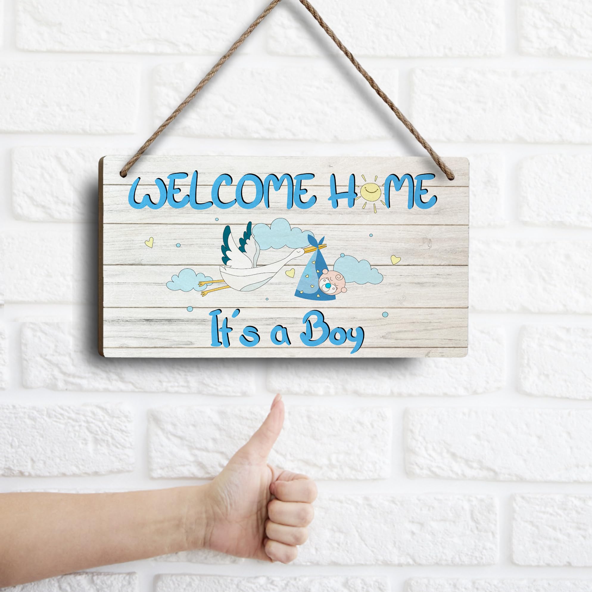 CLHHM newborn announcement wooden plaque enhances wall display