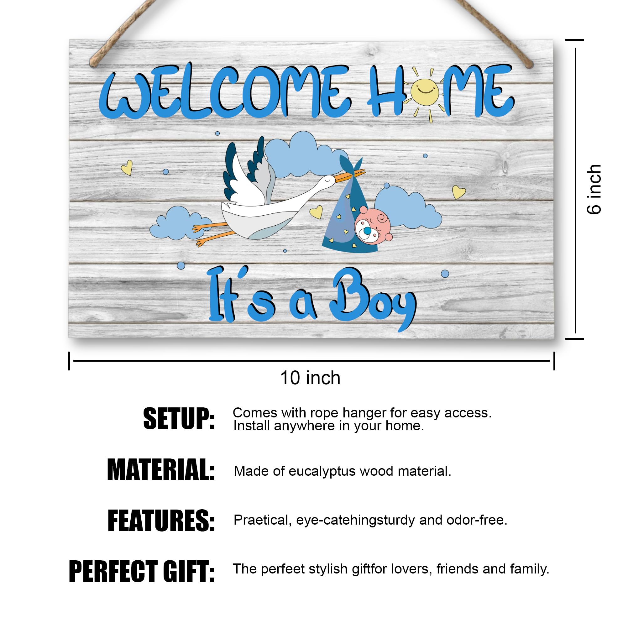 CLHHM Welcome sign decor for nursery inspires cozy, inviting space