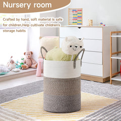 CLHMILY&Z 60L basket in bedroom showing versatile storage for blankets