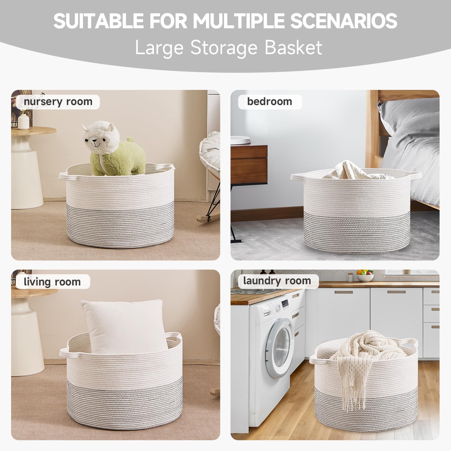 CLHMILY&Z storage basket suitable for towels and bathroom essentials.