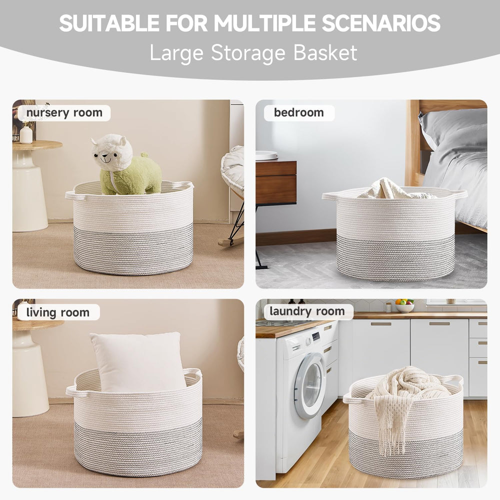 CLHMILY&Z storage basket suitable for towels and bathroom essentials.