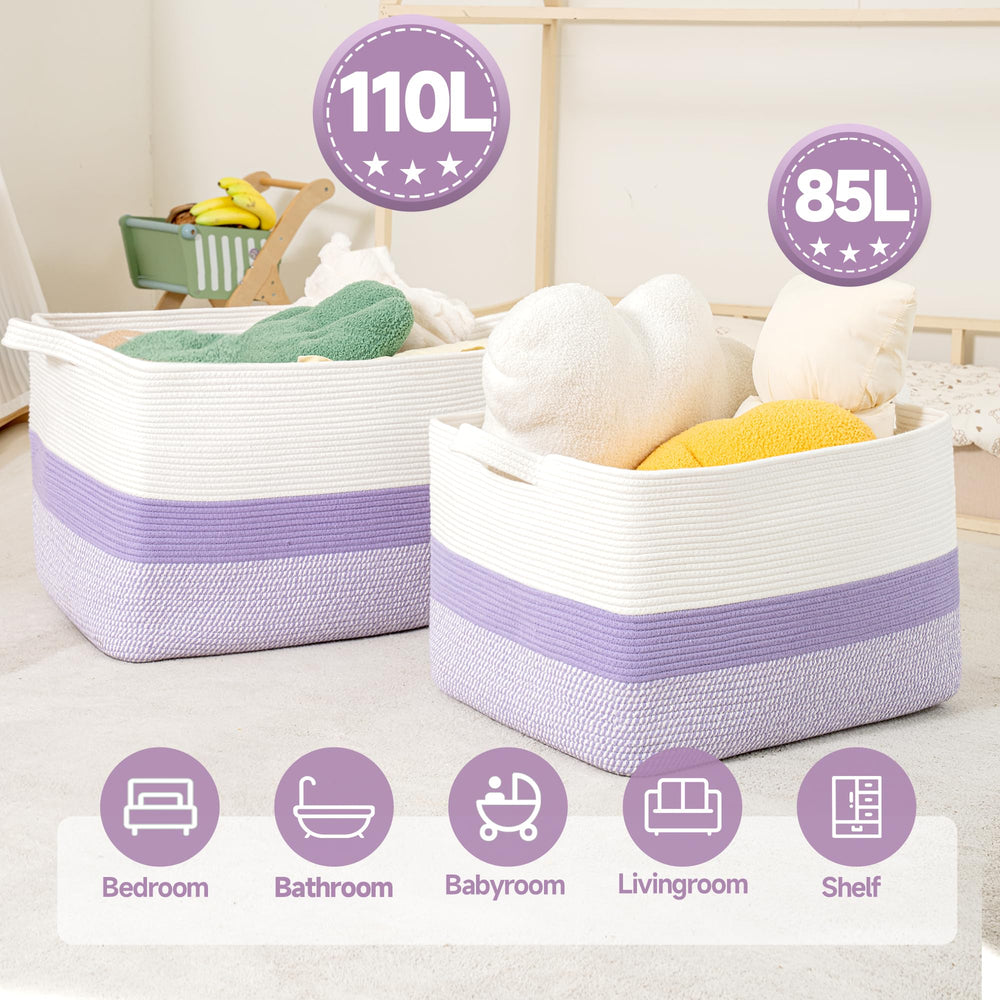 Blanket storage by CLHMILY&Z enhances living room organization