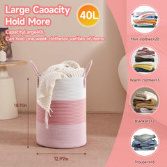 CLHMILY&Z cotton rope weave basket adds breathable style to any room.