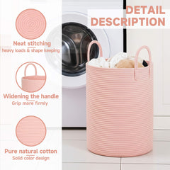 CLHMILY&Z decorative pink rope basket adds soft, modern charm