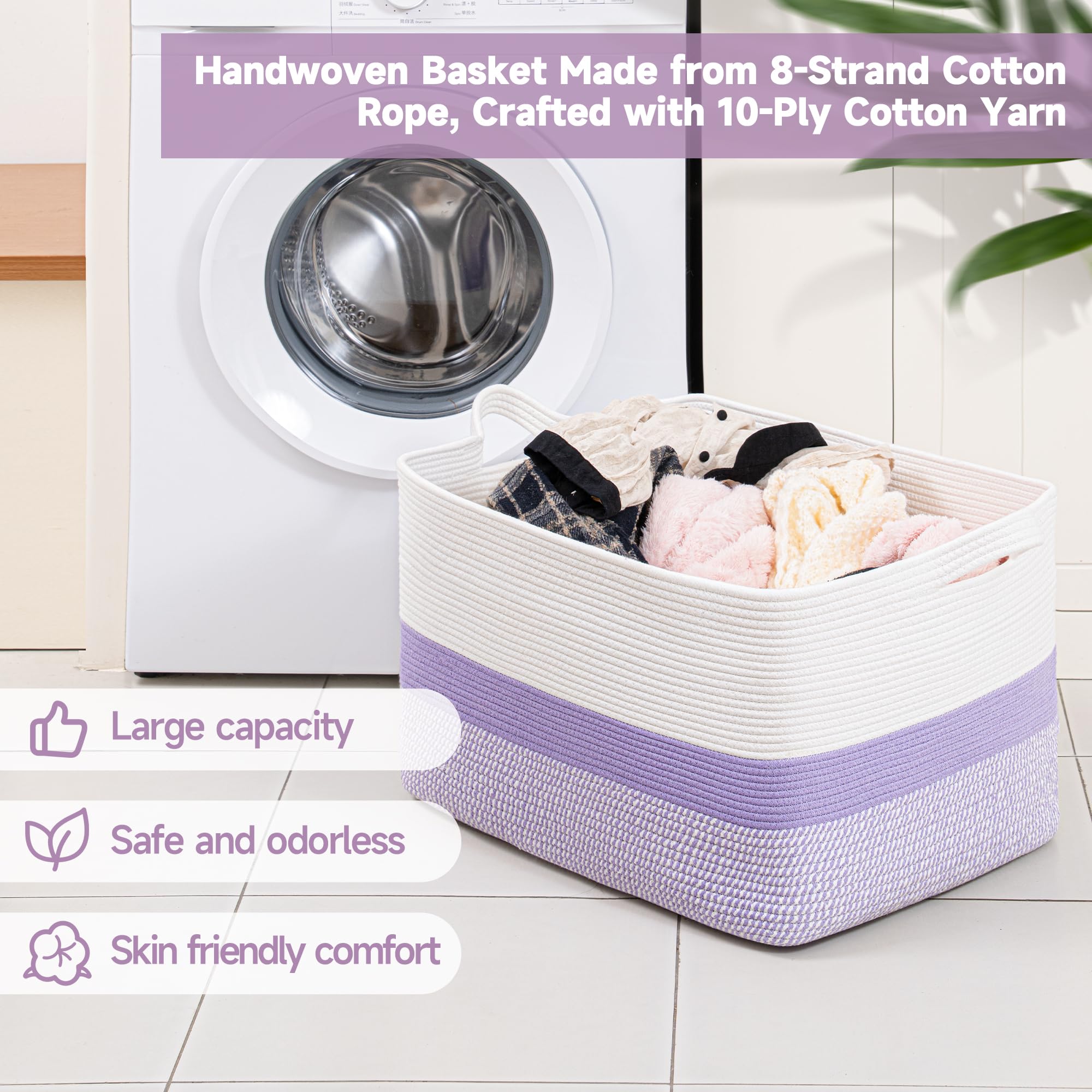 Oversized handles on the CLHMILY&Z basket allow easy one‑hand carry