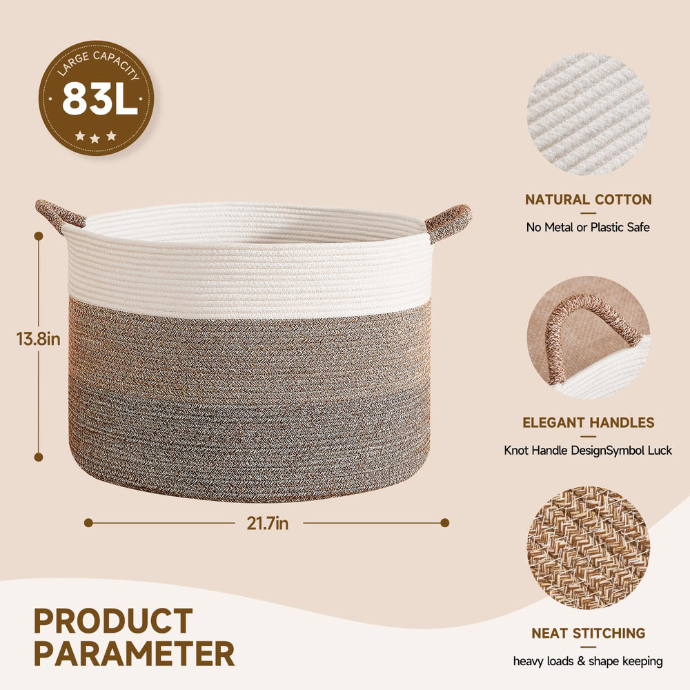 CLHMILY&Z handwoven decorative storage bin adds style to any room.