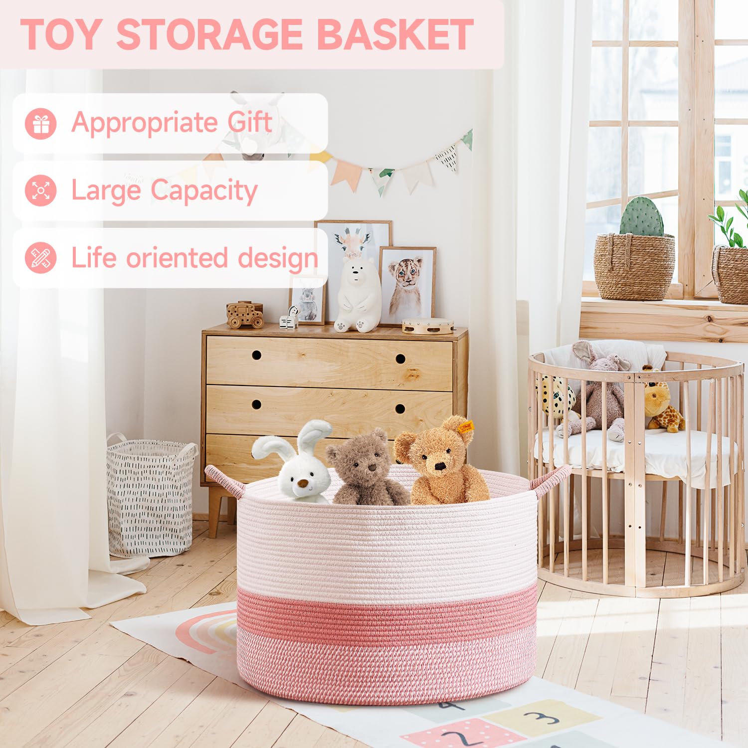 CLHMILY&Z storage basket blends decor with practical organization