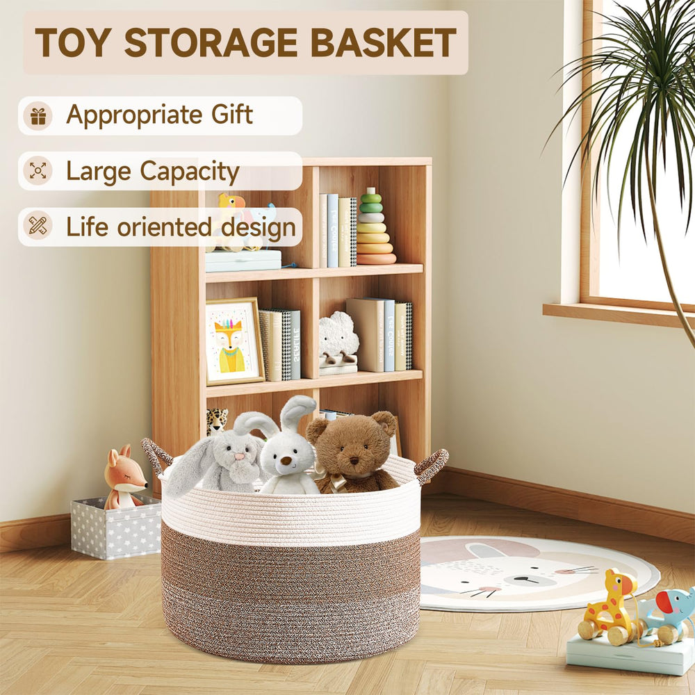 CLHMILY&Z large woven basket perfect for bulky seasonal clothing