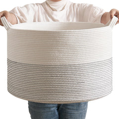 CLHMILY&Z large woven basket with open top for toy storage.