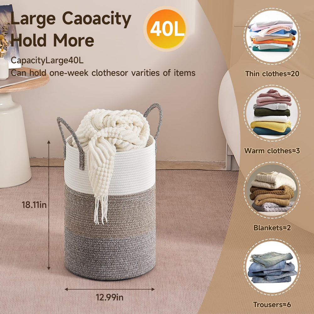 CLHMILY&Z laundry basket woven texture, breathable and airy