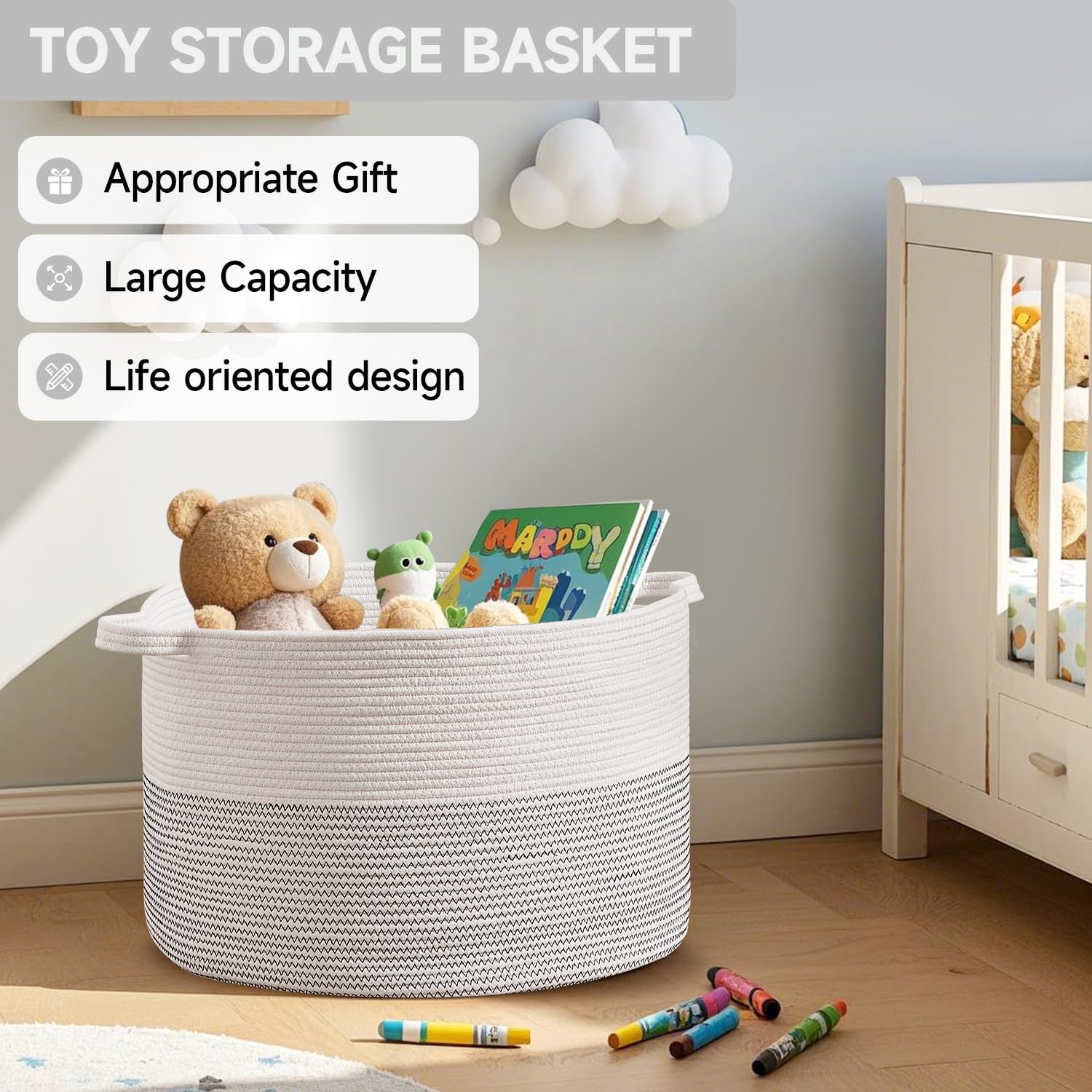 CLHMILY&Z multi-use hamper helps organize bulky items.