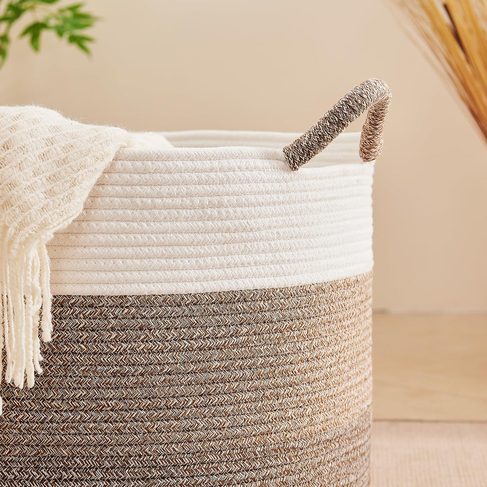 CLHMILY&Z multi-use storage bin doubles as a laundry hamper for bulky items.
