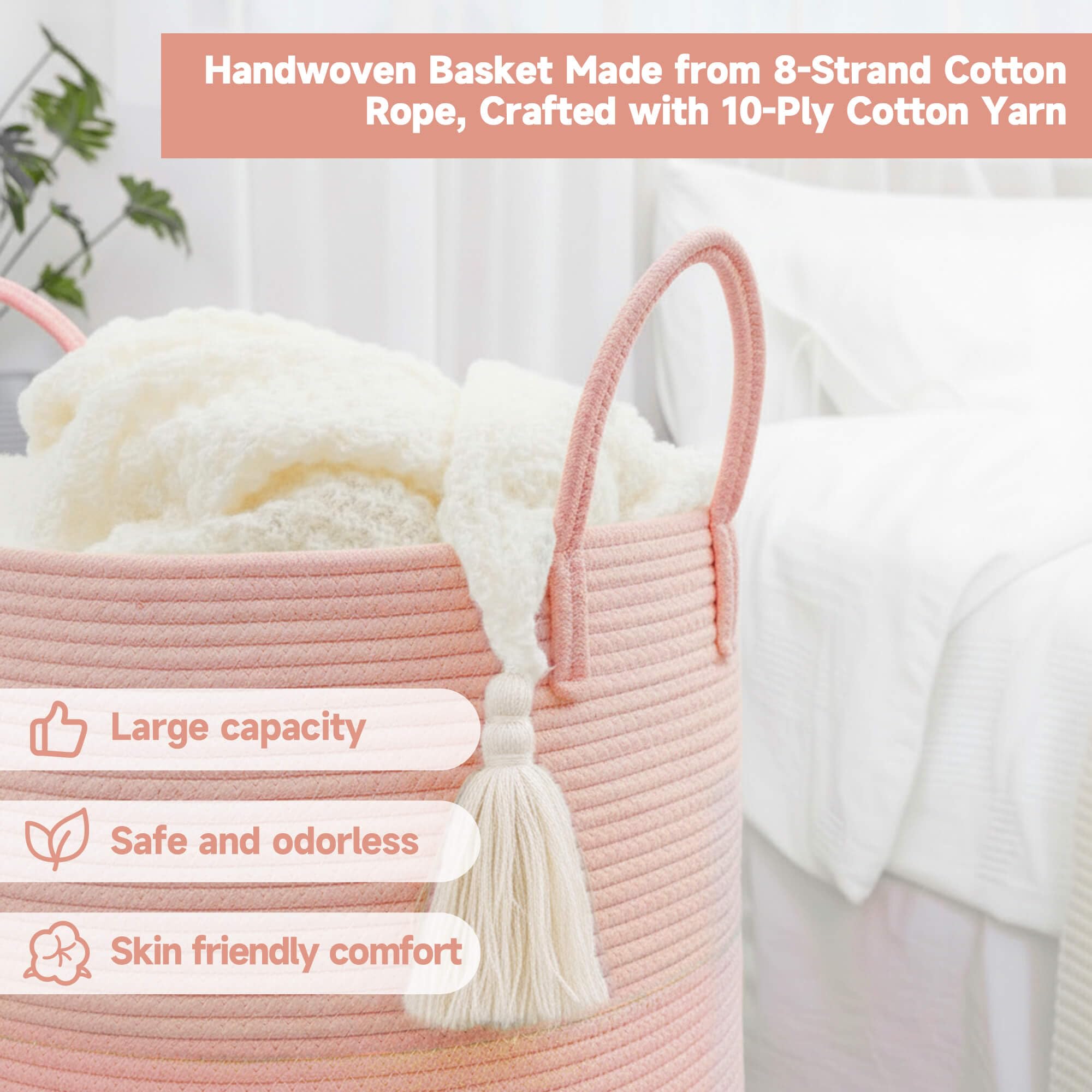 CLHMILY&Z multi-use bin for towels, blankets, or pillows