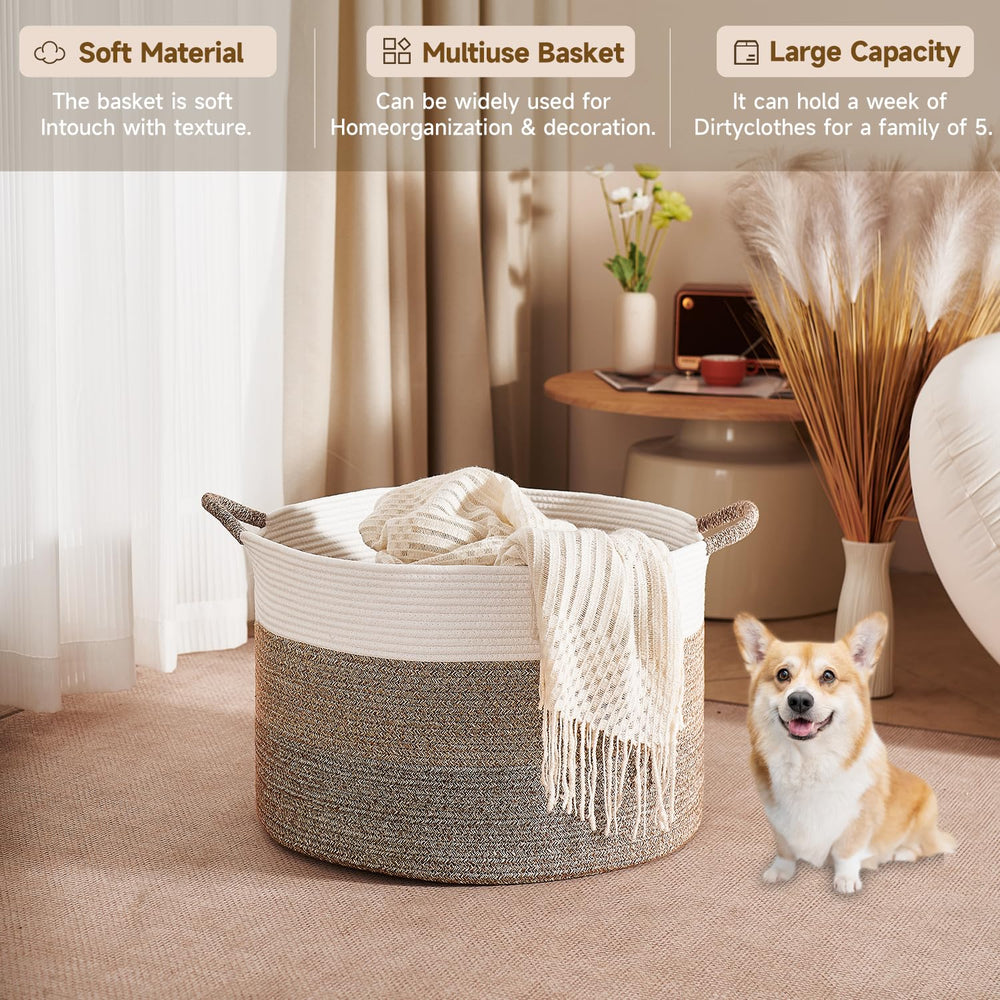 CLHMILY&Z nursery organization basket neatly holds toys, diapers, and essentials.