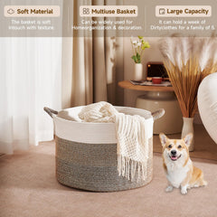 CLHMILY&Z nursery organization basket neatly holds toys, diapers, and essentials.