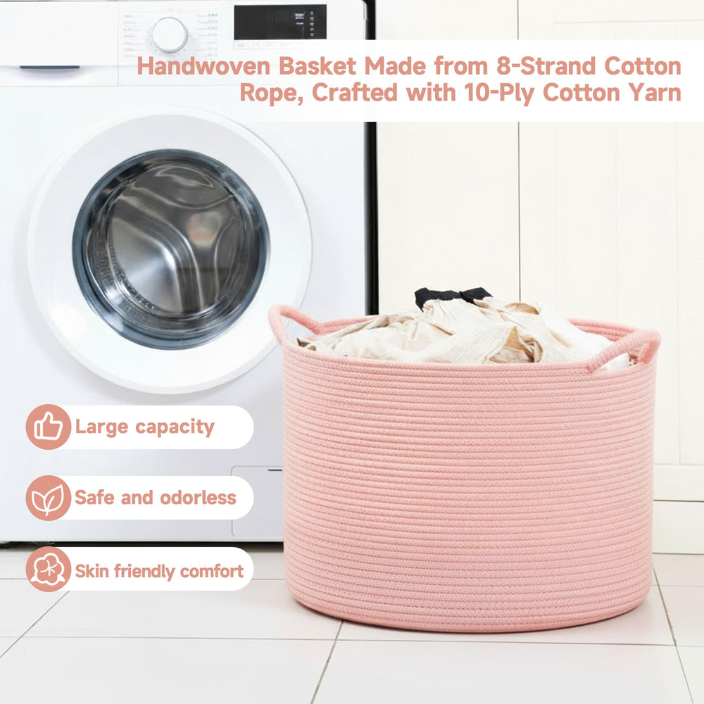 CLHMILY&Z nursery basket in pink for diapers and toys.