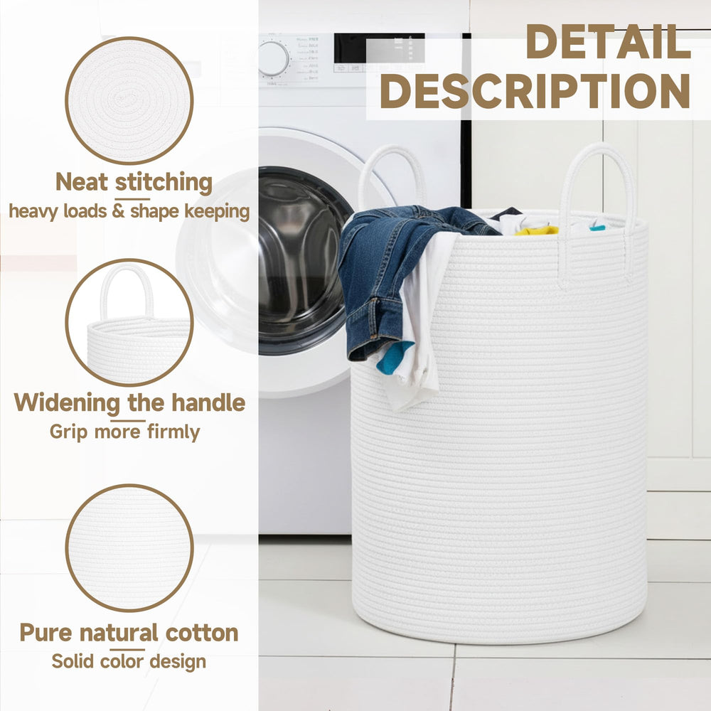 CLHMILY&Z round storage basket for blankets and towels in home