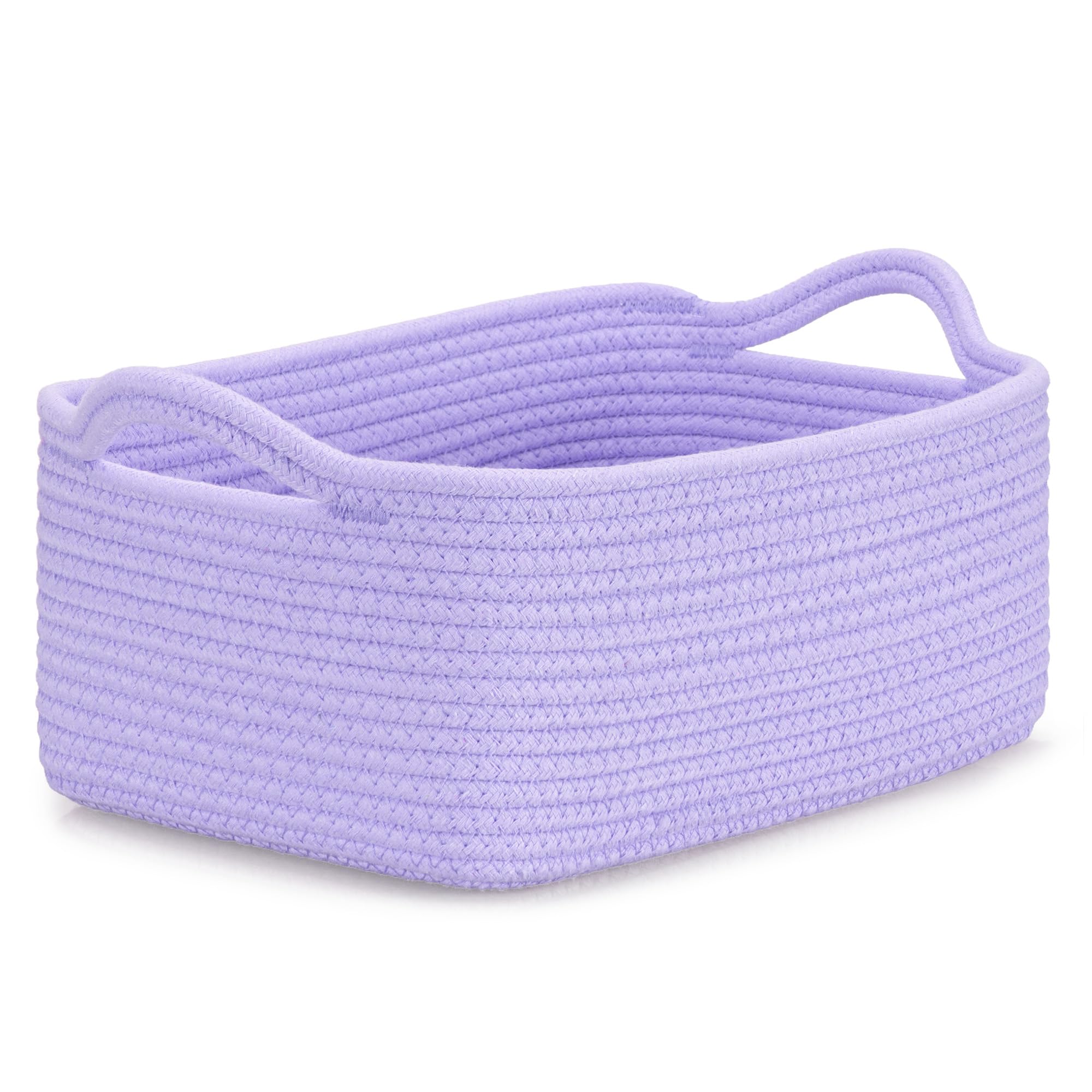 CLHMILY&Z small cube storage basket in purple with handles for neat toy organization.
