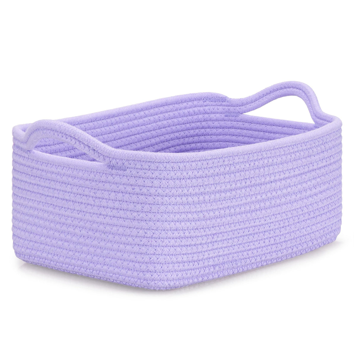 CLHMILY&Z small cube storage basket in purple with handles for neat toy organization.