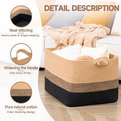 CLHMILY&Z square storage basket adds modern flair to living rooms and declutters.