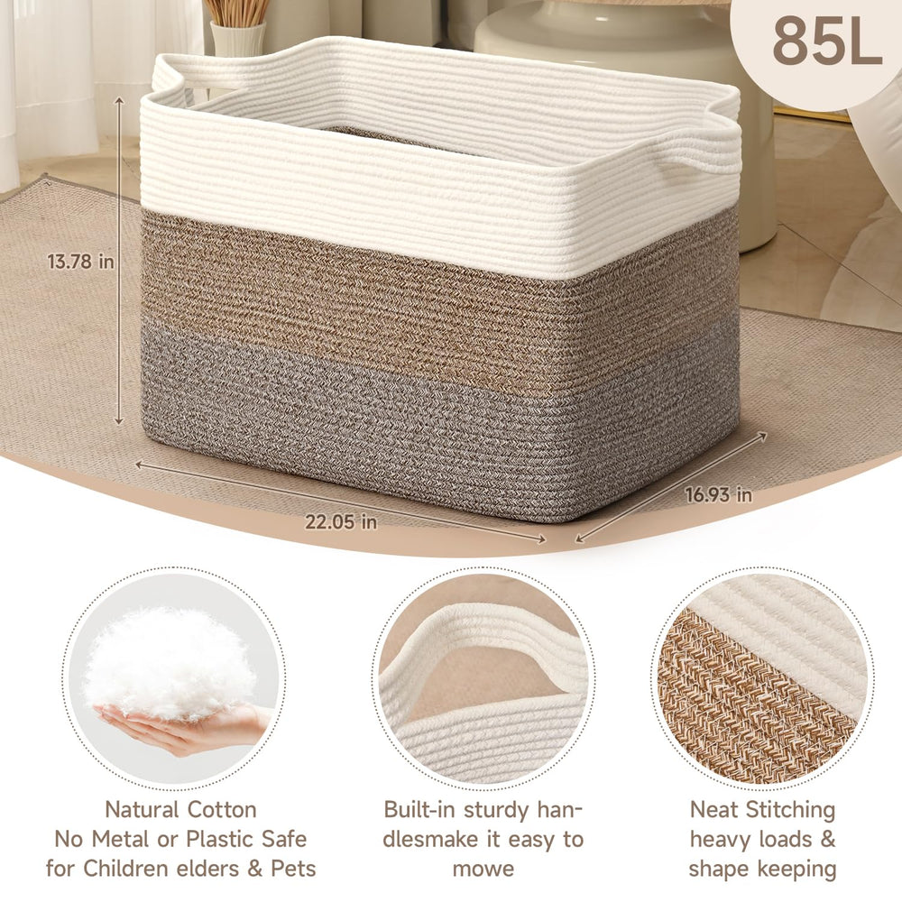 CLHMILY&Z versatile storage helps tidy toys, blankets, towels, and clothes with style.