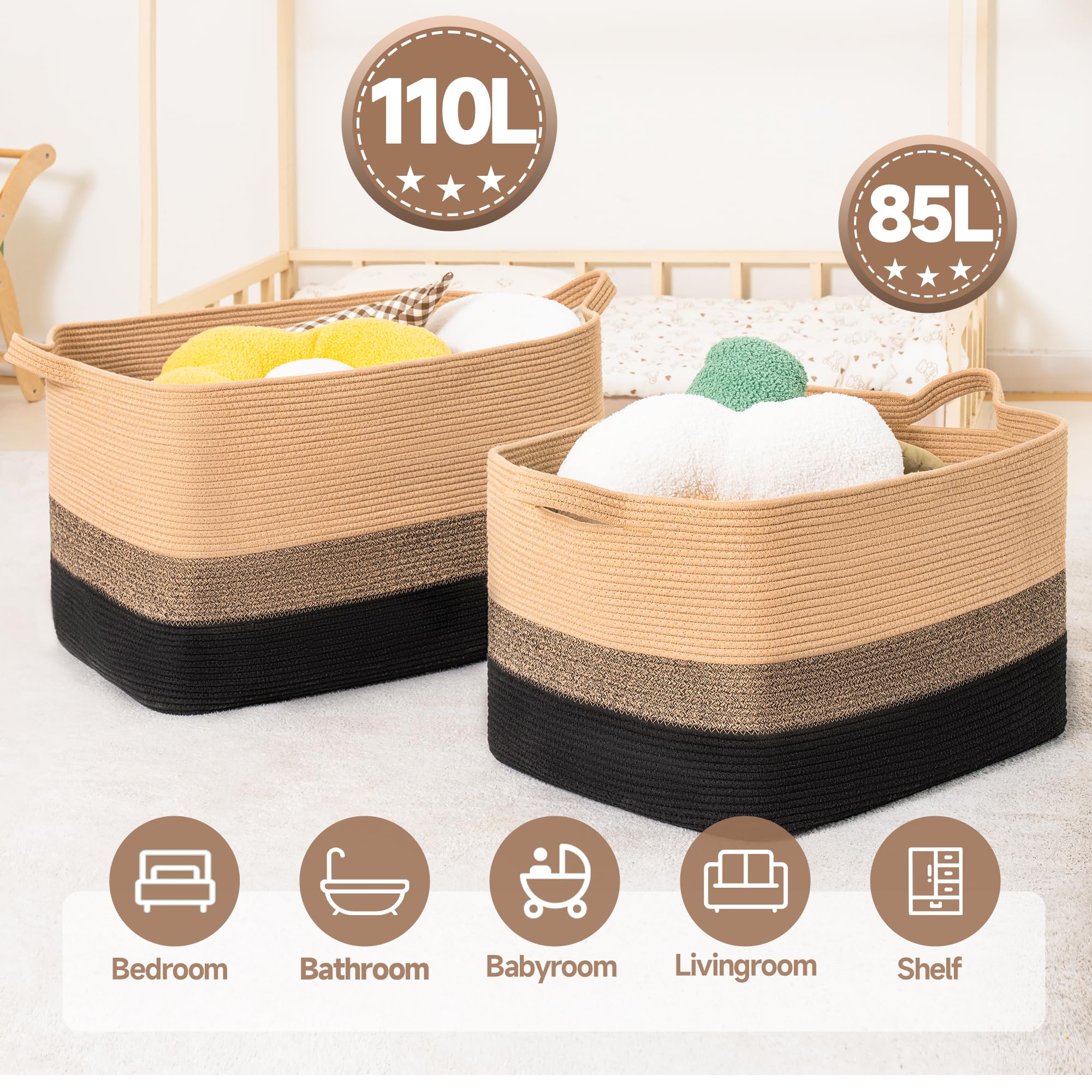 CLHMILY&Z toy storage basket keeps kids’ play areas tidy and inviting.