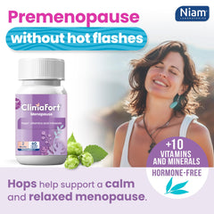 ClimaFort hops ingredient highlight aimed at mood balance support.