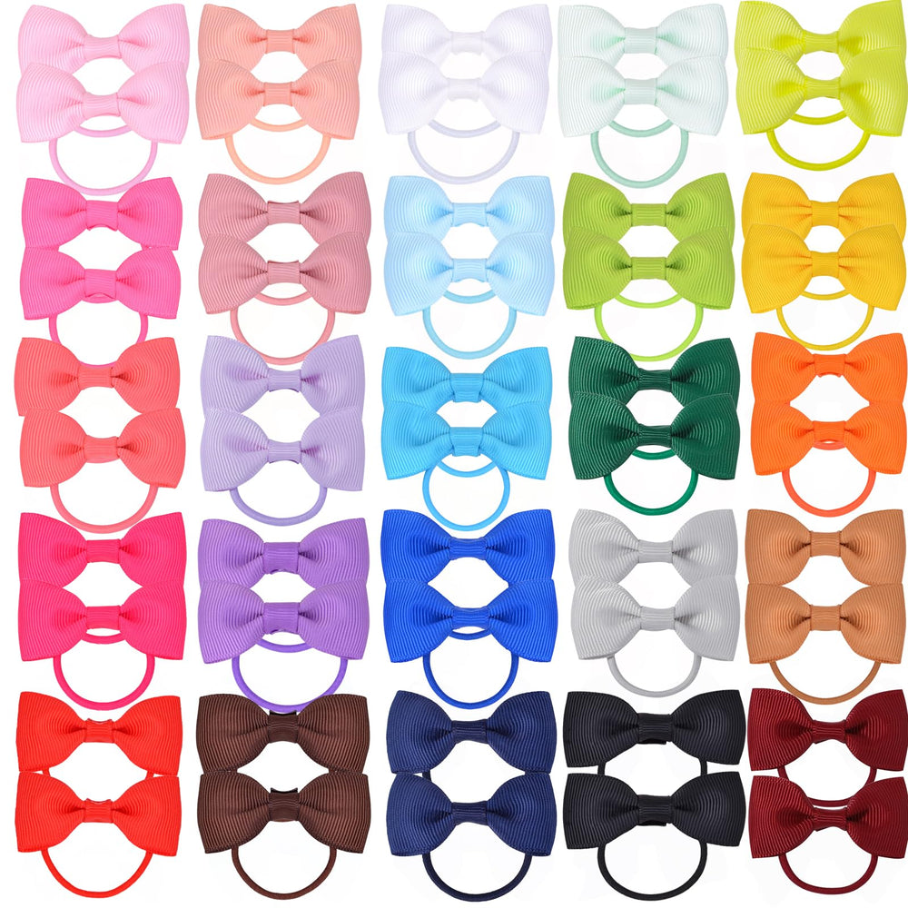 Clipband baby hair ties with red bow securing delicate tresses without slipping