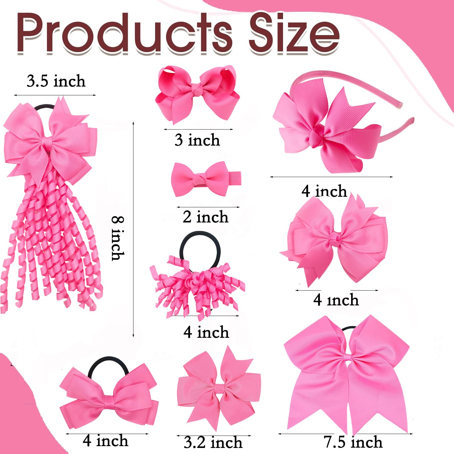 Clipband curly korker bows add cute, secure accents.